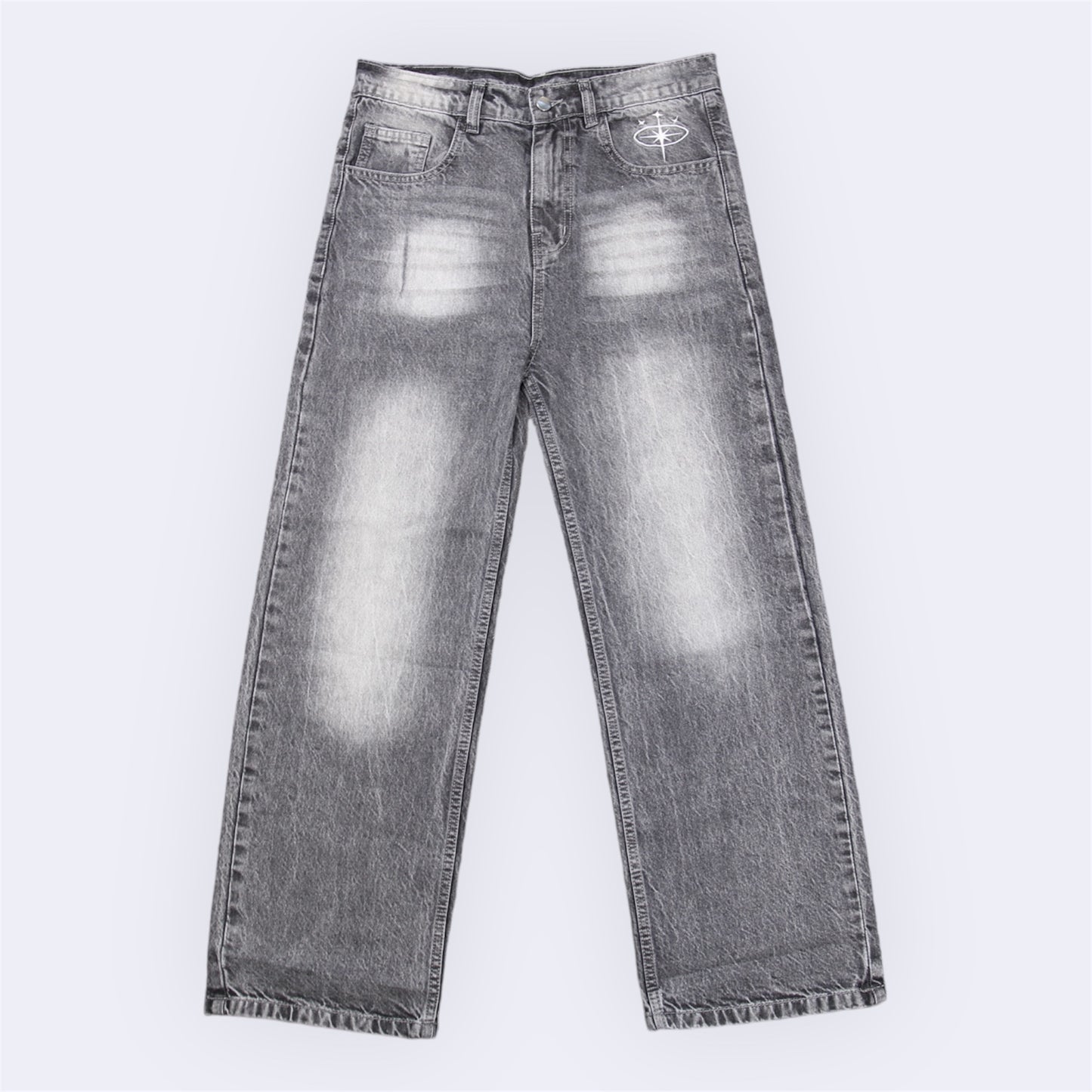 ASTRAL BAGGY JEANS | GRAU GEWASCHENEN