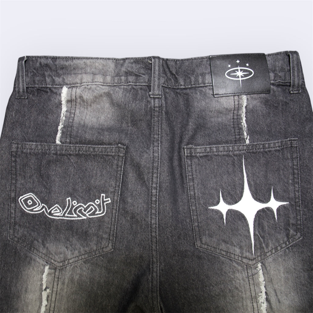 ASTRAL BAGGY JEAN | BLACK WASHED