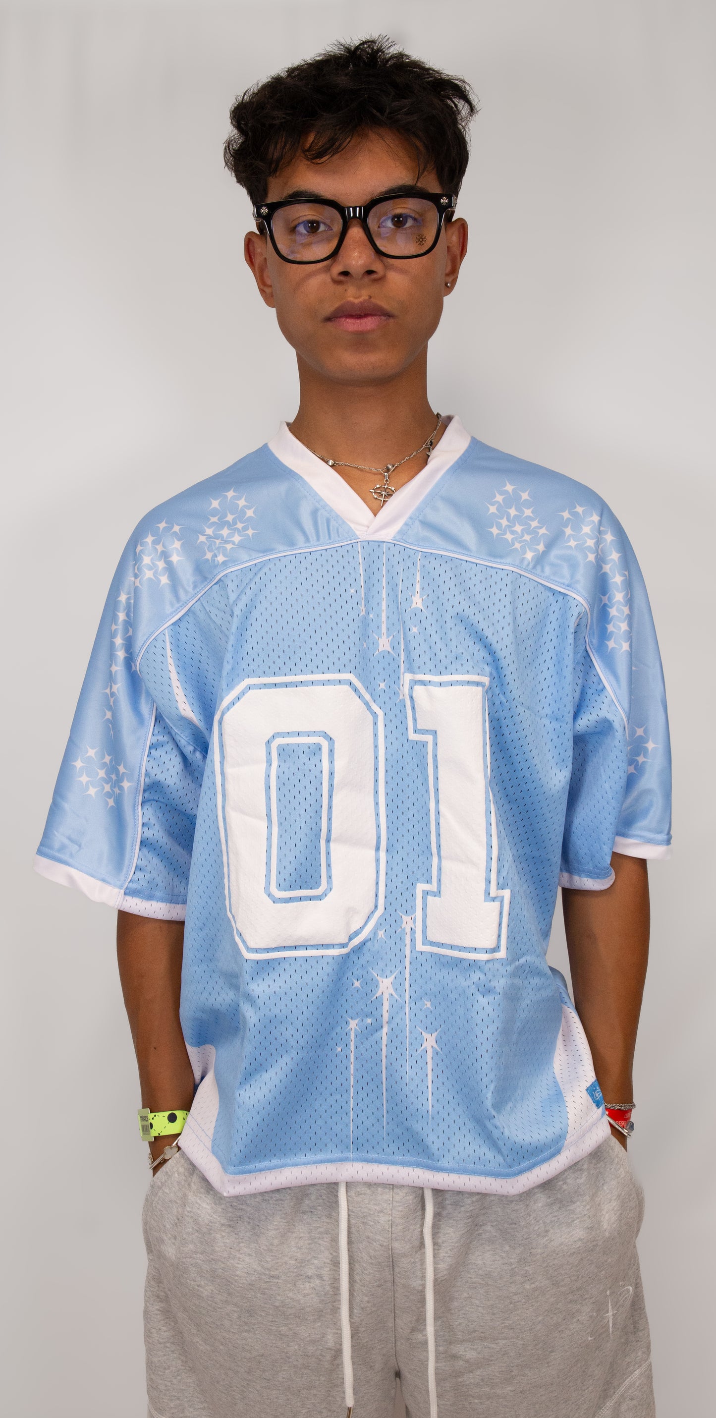 BLUE MESH JERSEY