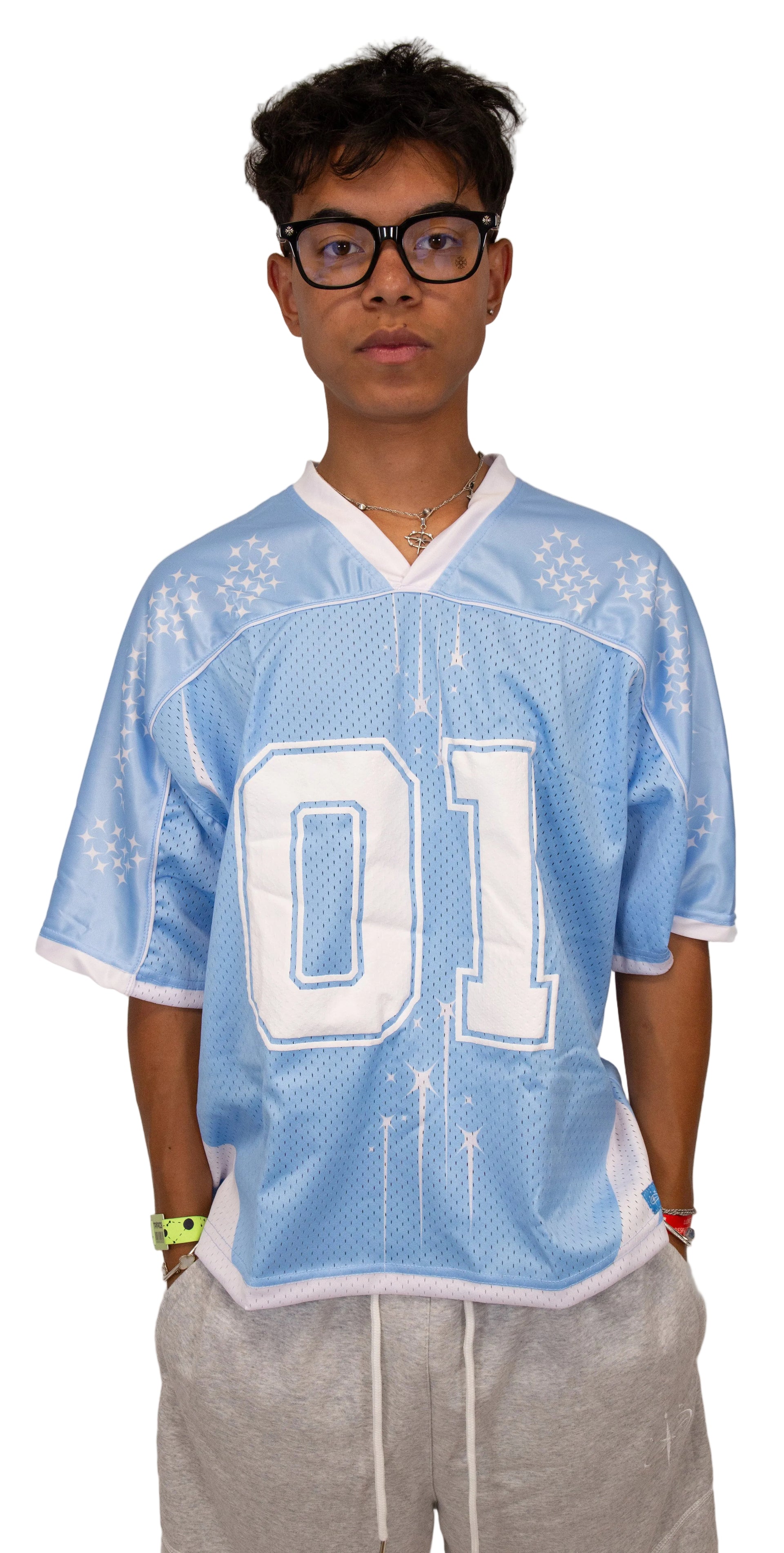 JERSEY DE MALLA AZUL 