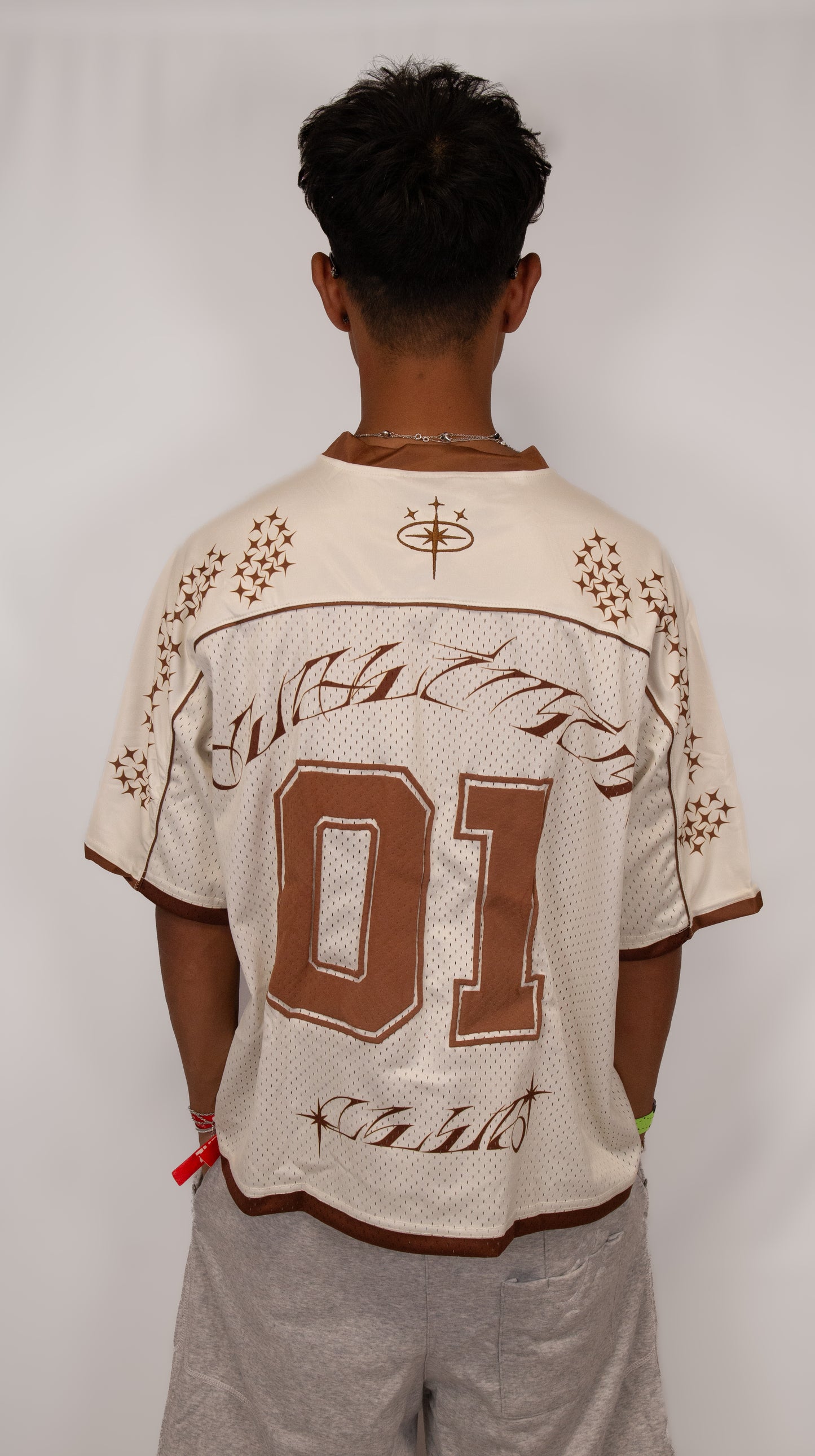 CREAM MESH JERSEY