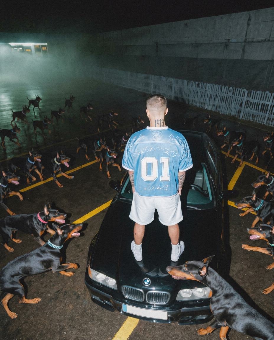 BLUE MESH JERSEY