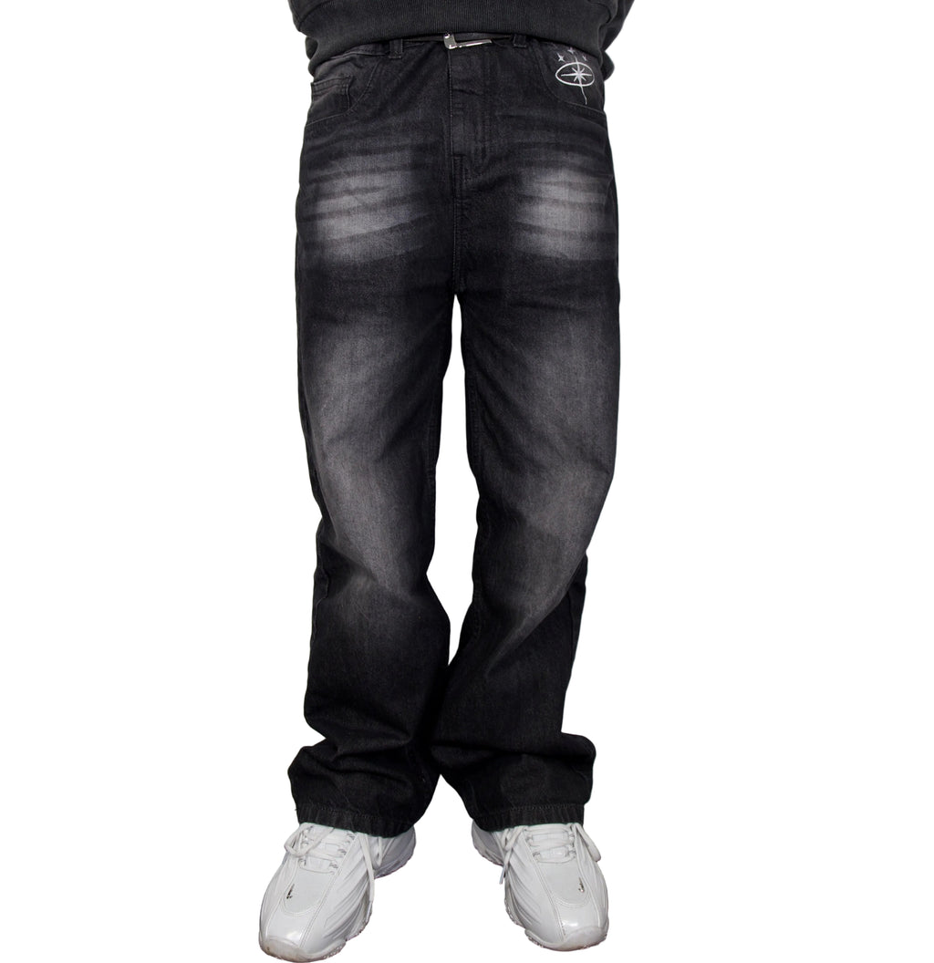 ASTRAL BAGGY JEAN | BLACK WASHED