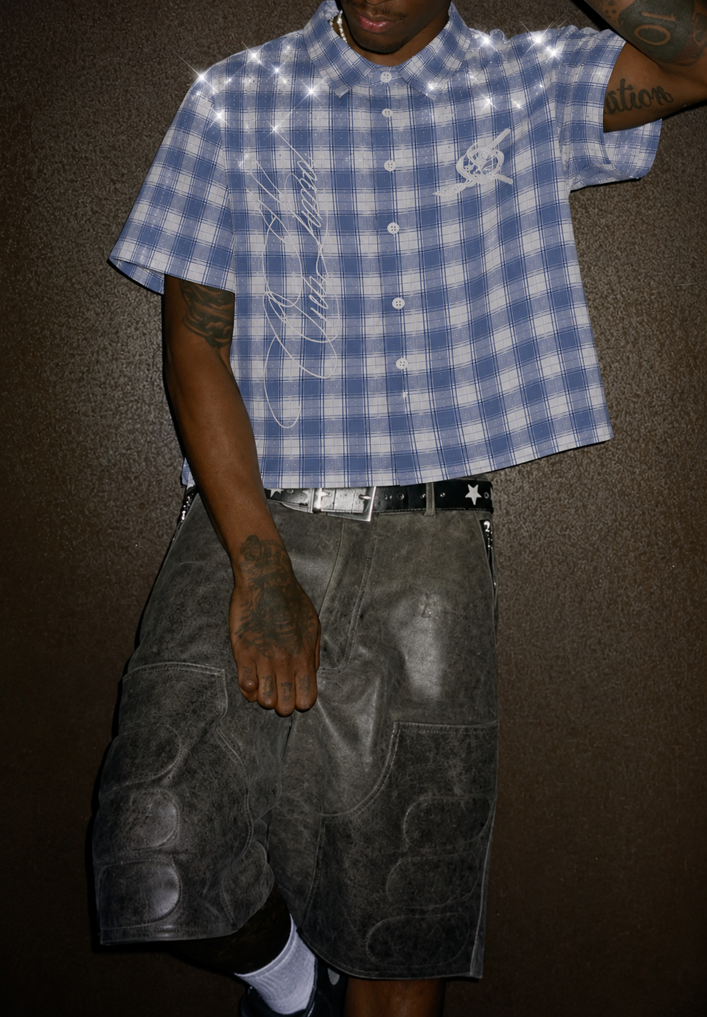 BLUE CRYSTAL SHIRT