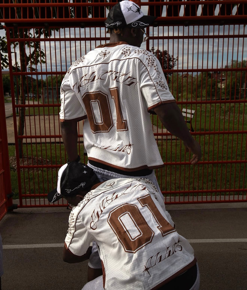 CREAM MESH JERSEY