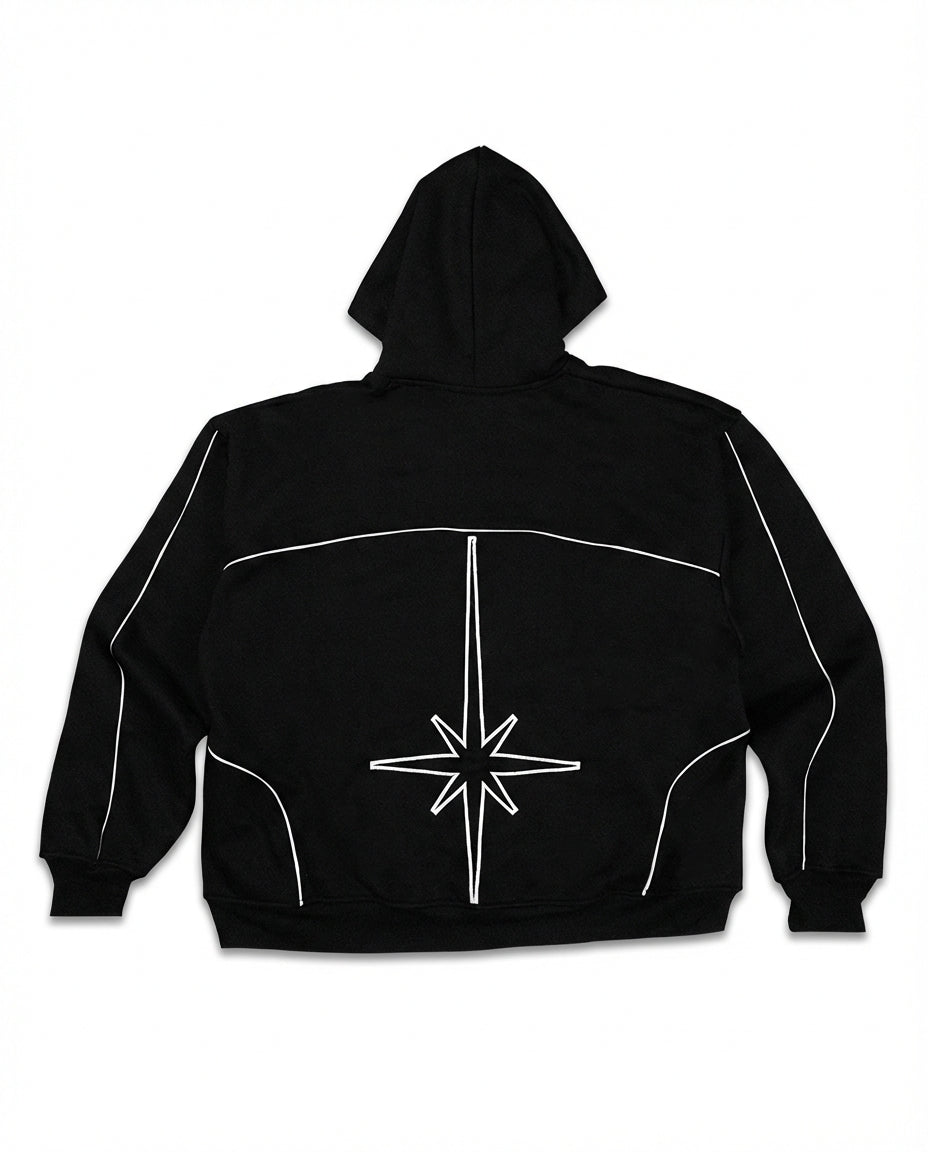 SUDADERA CON CAPUCHA SIDERA NEGRA