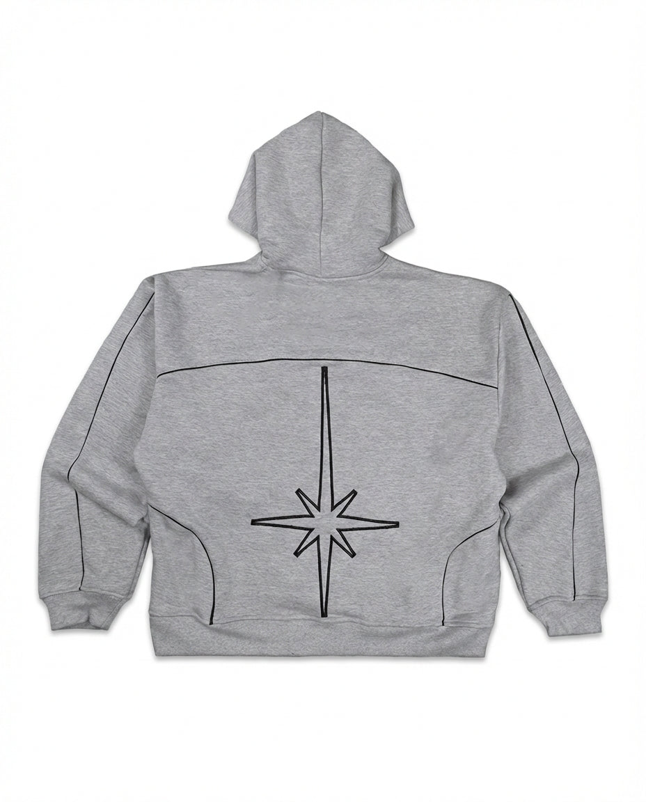 SUDADERA CON CAPUCHA SIDERA GRIS