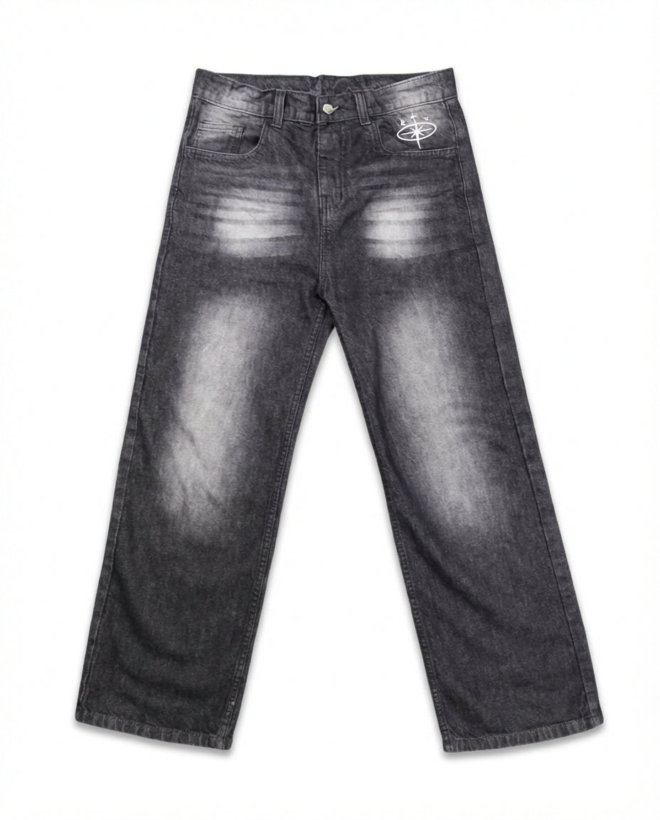 ASTRAL BAGGY JEAN | NEGRO LAVADO