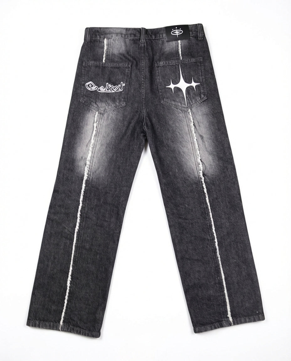 ASTRAL BAGGY JEAN | NEGRO LAVADO