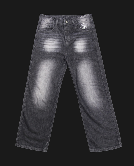 ASTRAL BAGGY JEAN | BLACK WASHED