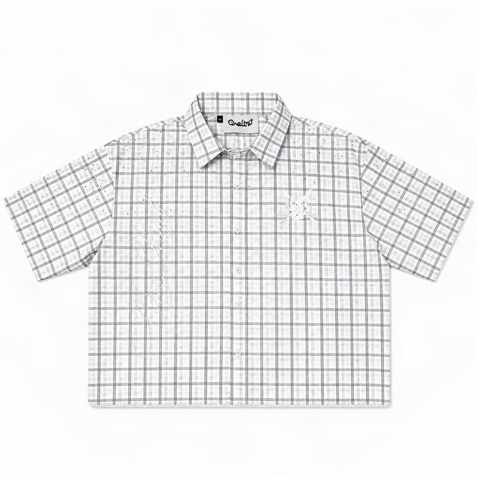 GRAY CRYSTAL SHIRT