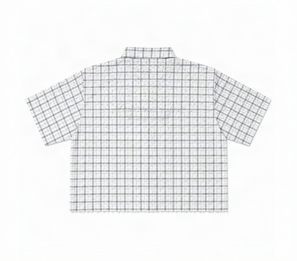 GRAY CRYSTAL SHIRT