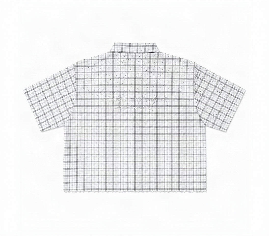 GRAY CRYSTAL SHIRT
