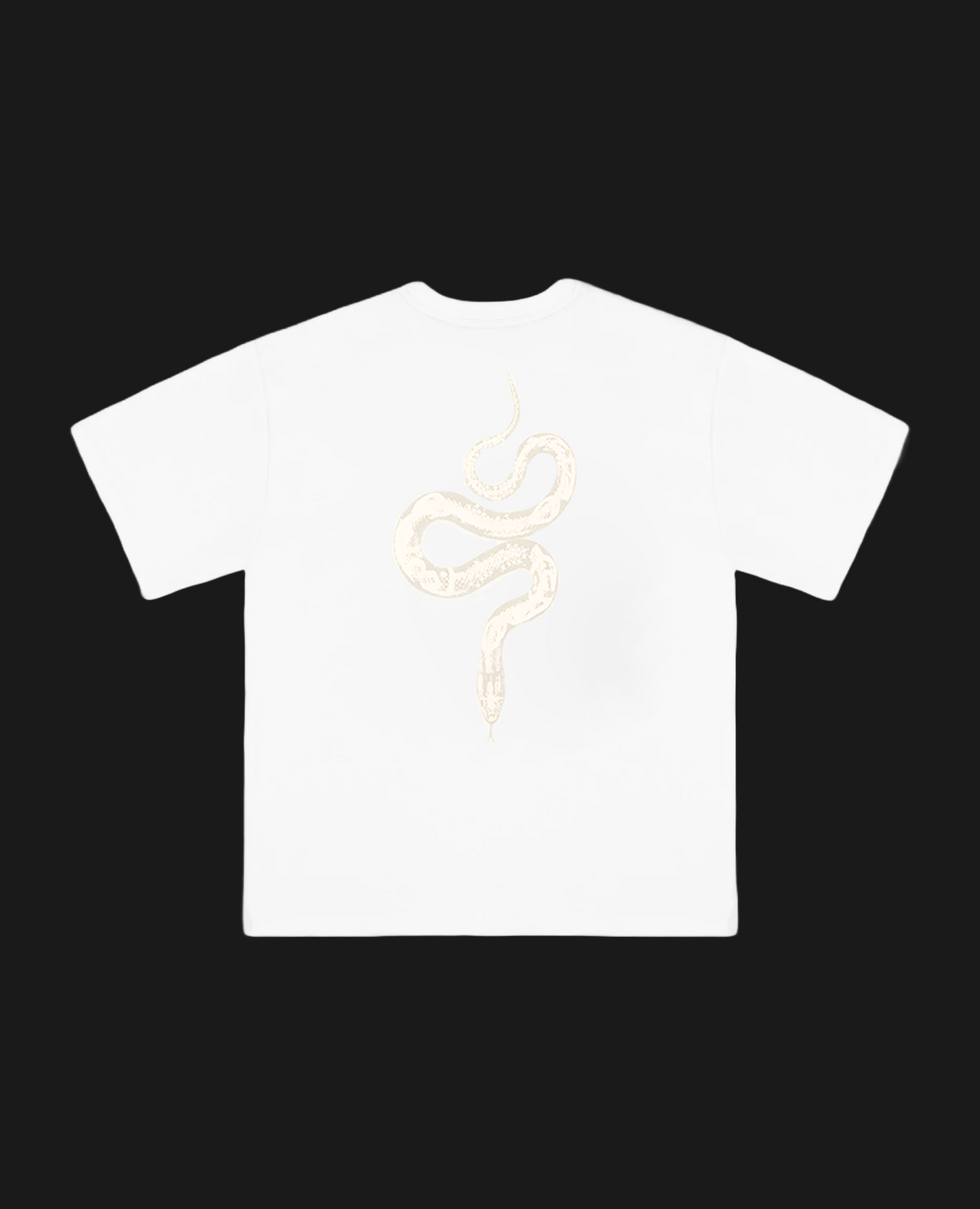 CREAM SNAKE TEE