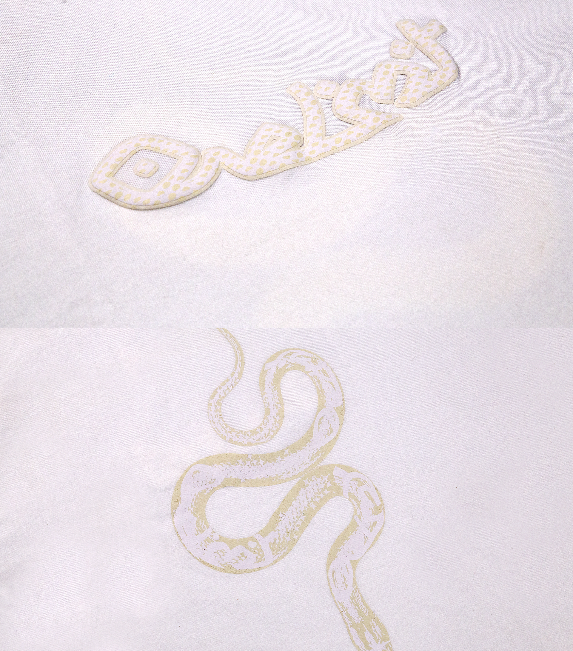 CAMISETA SERPIENTE CREMA