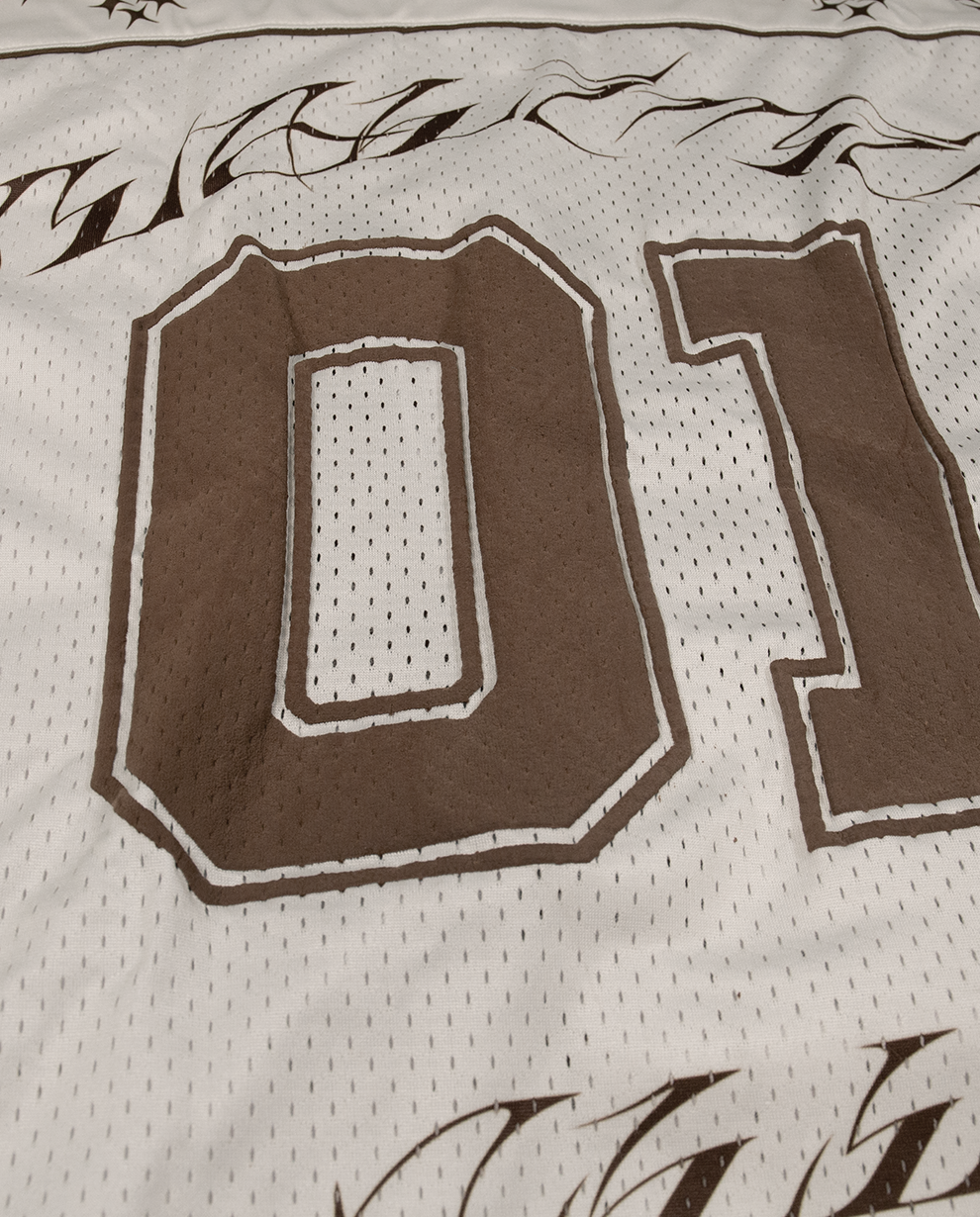 CREAM MESH JERSEY