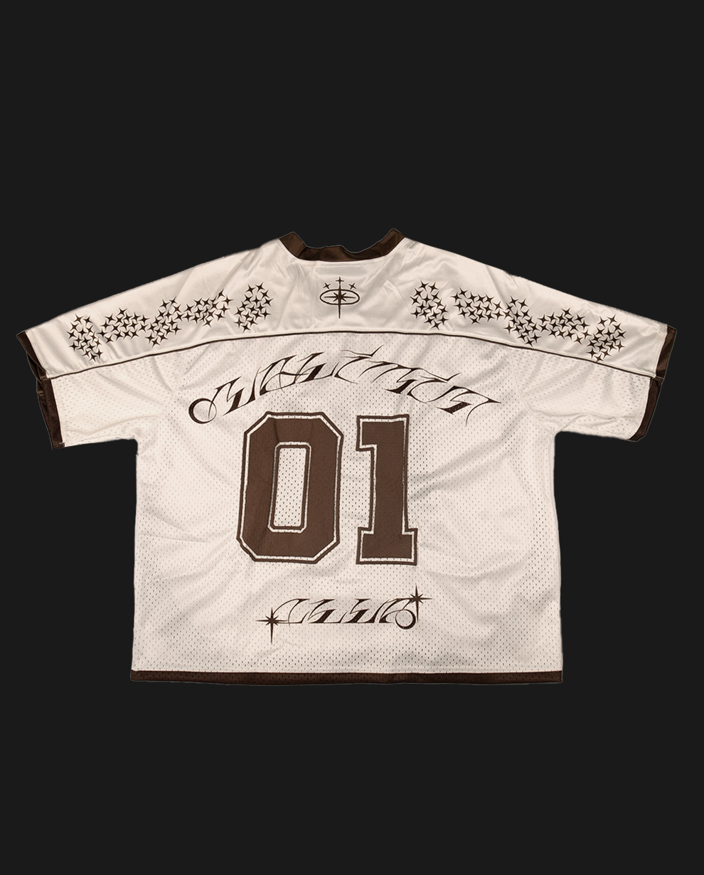 CREAM MESH JERSEY