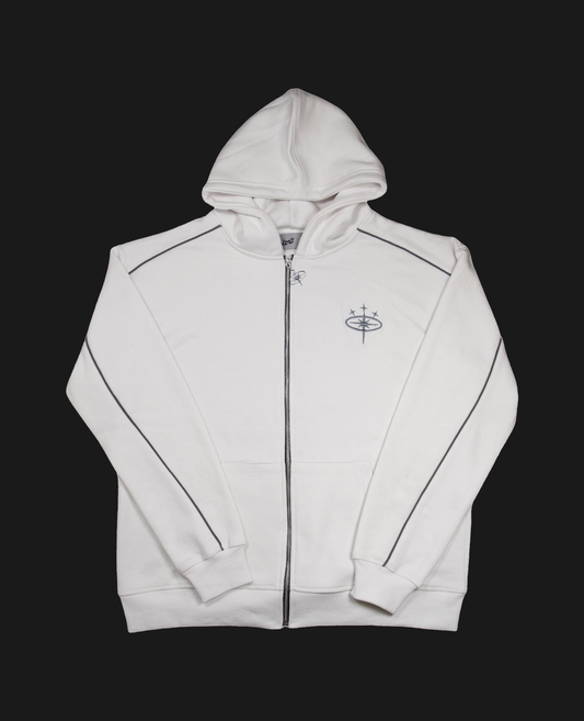 FLOWER WHITE ZIP